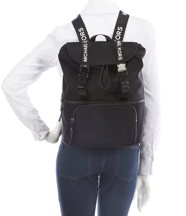 Michael Michael Kors Black The Michael Large Nylon Backpack