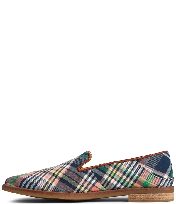 Sperry Women's Seaport Levy Kick Back Plaid Loafers - 5.5M