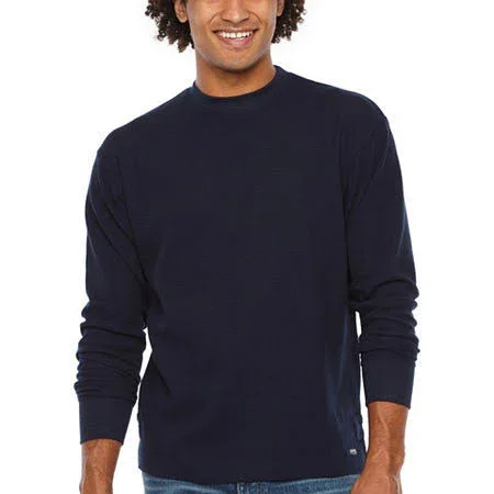 Smith&s Workwear Men's Long-Tail Thermal Knit Crew Pullover with Gusset