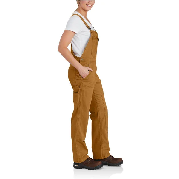 Carhartt Crawford Double Front Bib Overalls - Women's Carhartt Brown