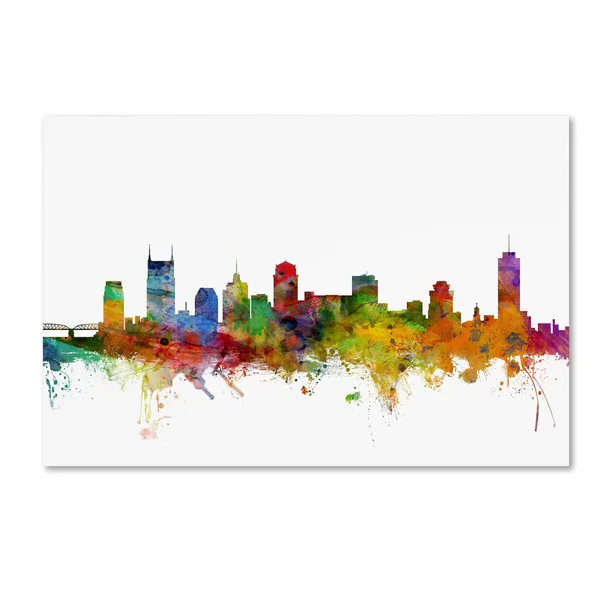 Trademark Global Michael Tompsett 'Nashville Tennessee Skyline' Canvas Art
