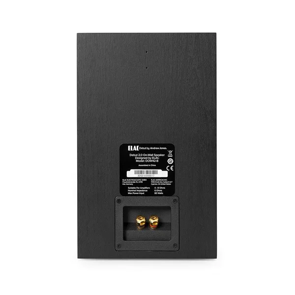 Elac Debut 2.0 OW4.2 On-Wall Speakers - Black (Pair), 4 x 7.9 x 12.8