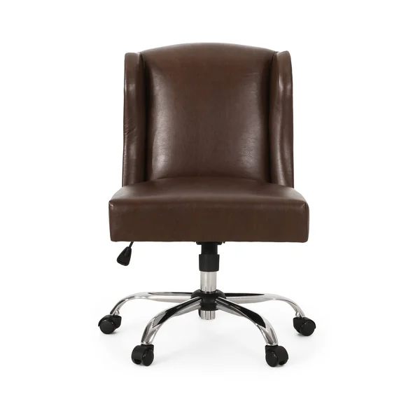 Christopher Knight Home Teresa Contemporary Wingback Swivel Office Chair - Dark Brown