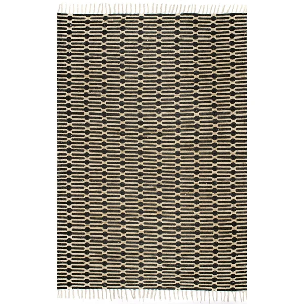 nuLOOM Lavena Printed Winged Trellis Area Rug, Black, 4x6 ft