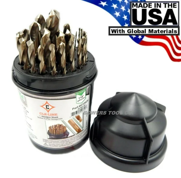 Cle-Line C10629 Jobber Drill Set, 29 pc, Cobalt