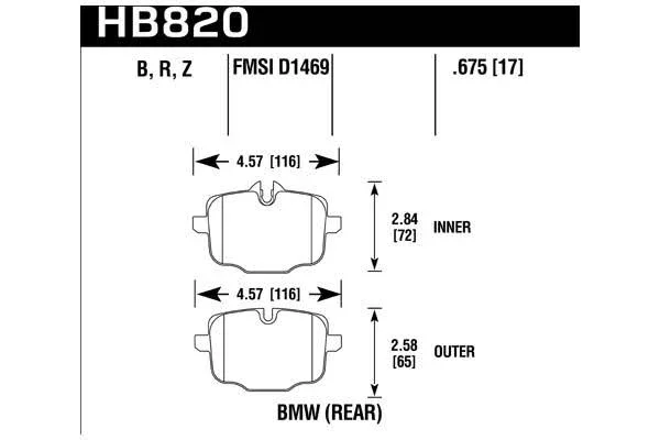 Hawk Performance HB820Z.675 Brake Pad