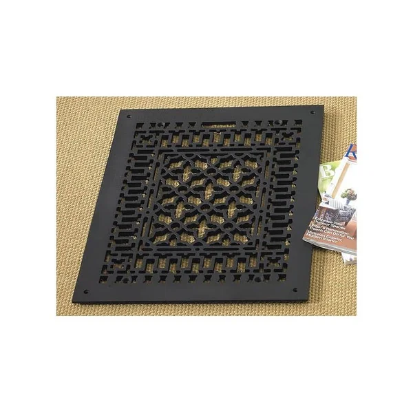 Reggio Registers 1620-GNH Scroll Series 18-1/8x22 x 14-1/4x22 Floor Grille Without M Cast Iron
