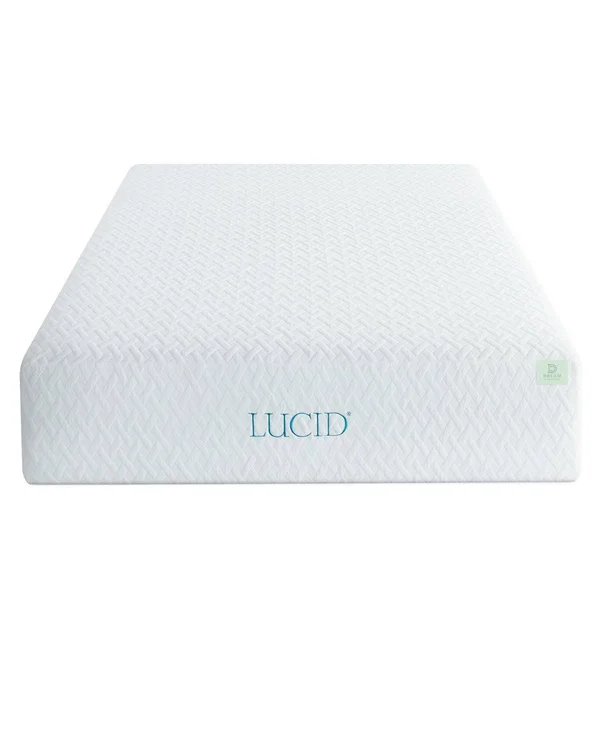 Dream Collection by Lucid 14x22 Plush Memory Foam Full Mattress White