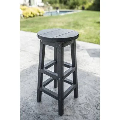 Sandiford 30x22 Patio Bar Stool Beachcrest Home Color: Graystone