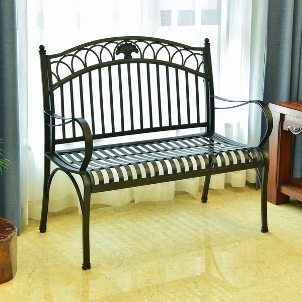 International Caravan Segovia Iron 2-Seater Garden Bench