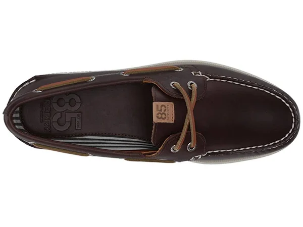 Sperry Top-Sider Men's Authentic Original 2-Eye 85th Anniversary Shoe, Size: 8.5, Brown/White Leather