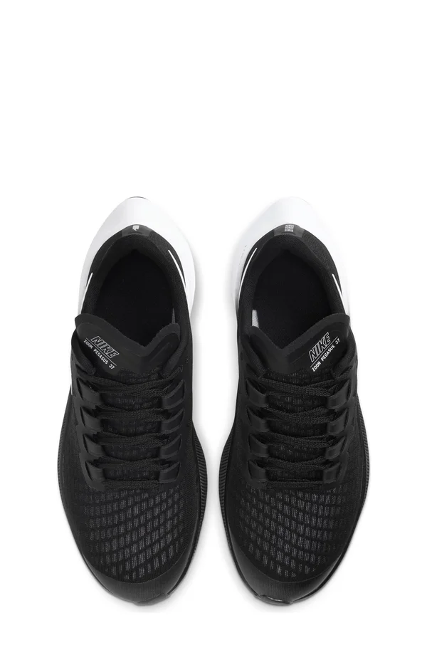 Nike Big Kids& Air Zoom Pegasus 37 Shoes - Black/White - 4.5