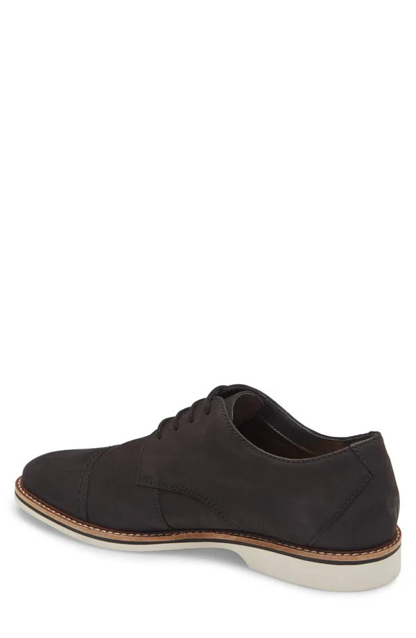 Clarks Men's Atticus Cap Toe Oxford, Size: 10, Black Nubuck