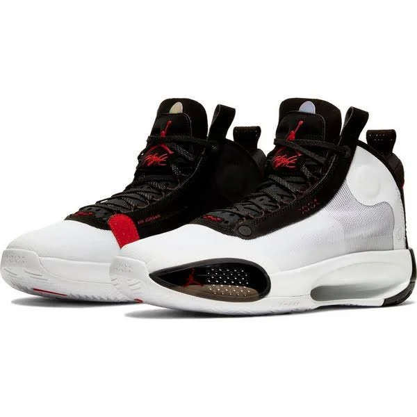 Jordan 34 White/Red/Black Men's Basketball Shoes - Size: 12