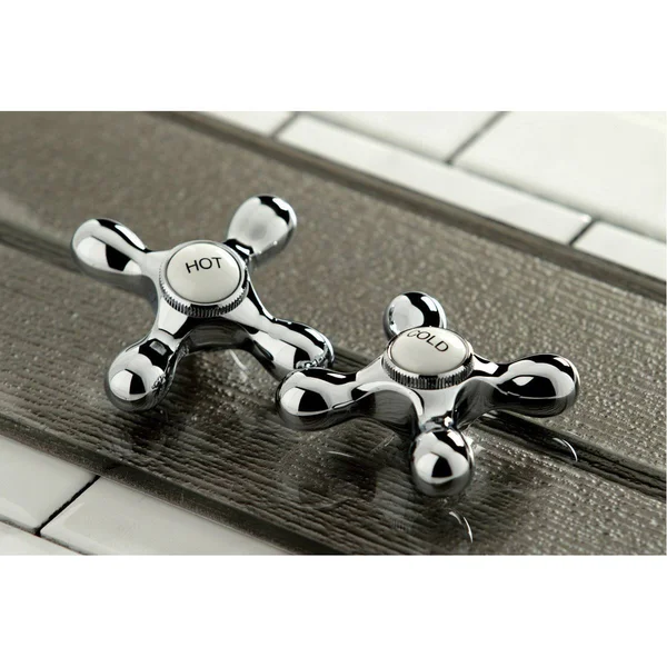 Kingston Brass Ks1258ax 8-Inch Center Wall Mount Bathroom Faucet - Brushed Nickel