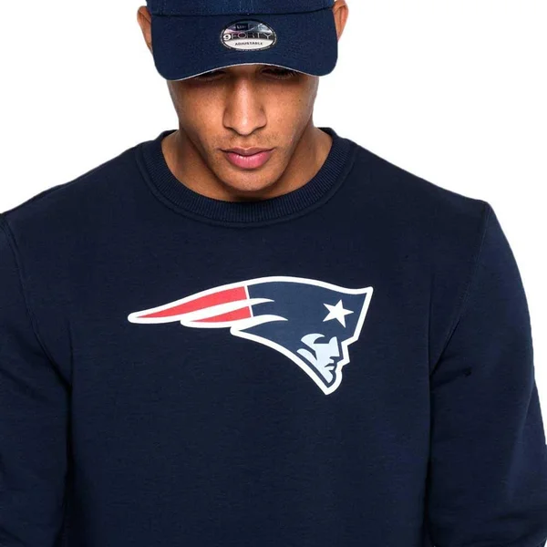 New Era New England Patriots NFL Blue Crew Neck Sweatshirt