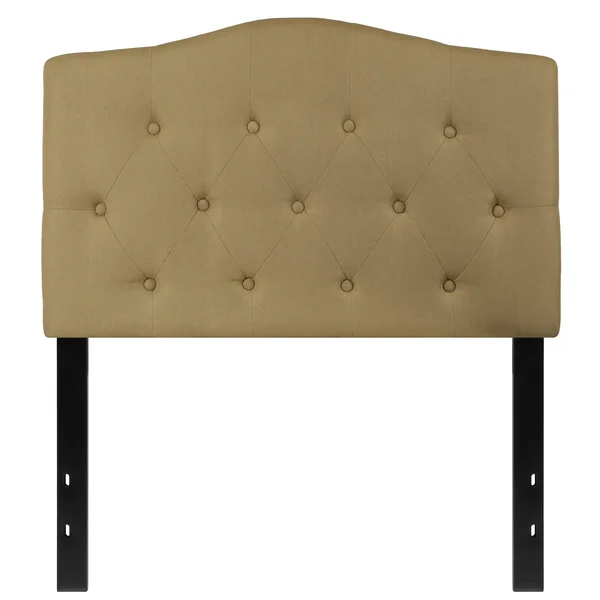 Cambridge Tufted Upholstered Twin Size Headboard in Fabric Camel