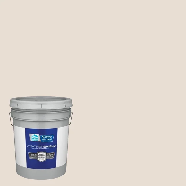 HGTV Home by Sherwin-Williams WeatherShield Flat Bungalow White 2005-10c Exterior Paint (5-Gallon), 2005-10C-636315