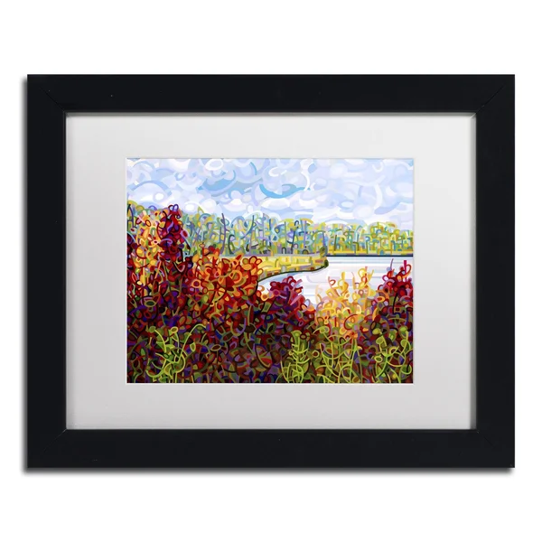 Trademark Fine Art Mandy Budan Summers End Matted Framed Wall Art, White, 11x22x14x22