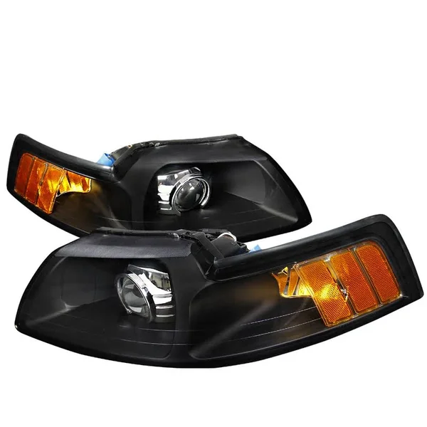 Spec-D Tuning 2LHP-MST99JM-RS Black Projector Headlights for 1999-2004 Ford Mustang