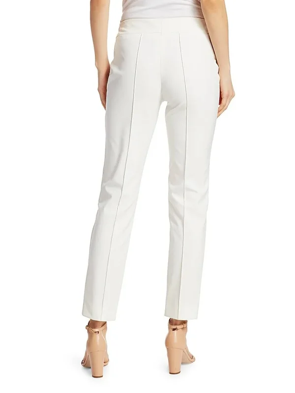 Escada Hepburn Techno Ankle-Zip Pants, Black, Women's, 8