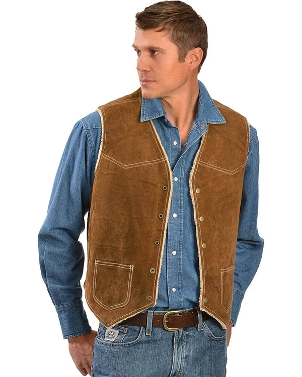 Scully Boar Suede Leather Vest