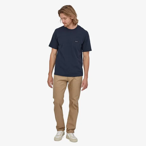 Patagonia M&s P-6 Label Pocket Responsibili-Tee Hawk Gold - Xs
