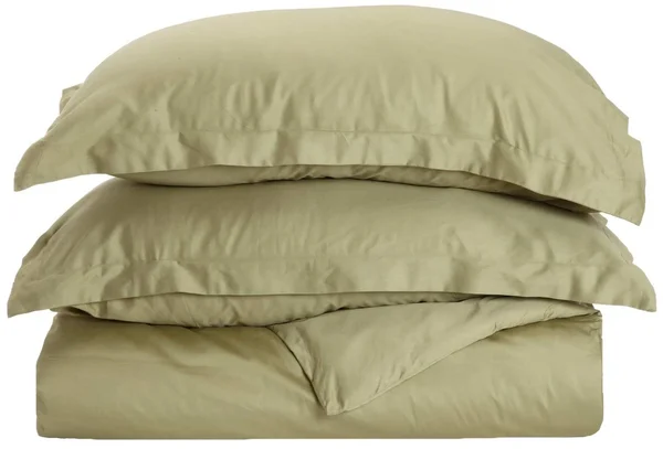 Superior 400 Thread Count 100% Cotton Solid Duvet Cover Set King Burgundy