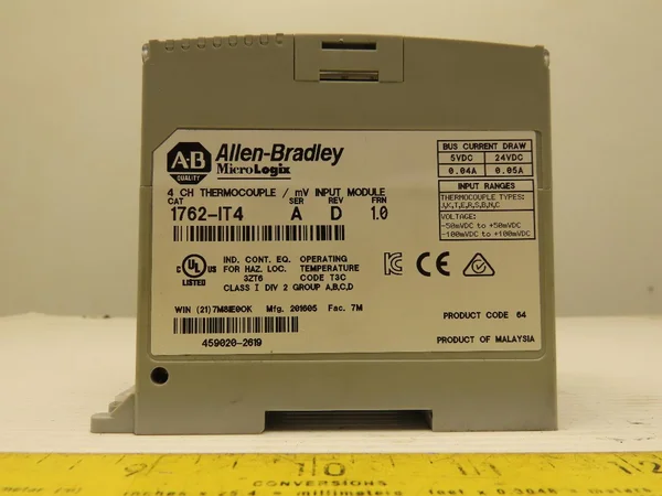 Allen-Bradley - 1762-IT4/A, Micrologix Thermocouple/Mv Input Module