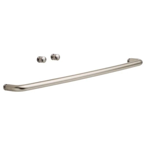 Delta Shower Door 48 x 71 in. Frameless Exposed Rollers Mozaic Glass Nickel 2439267