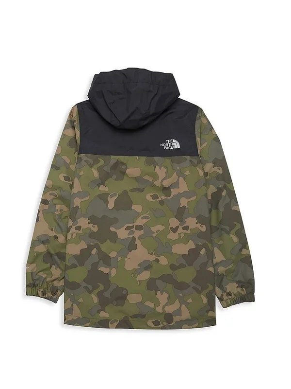 The North Face Resolve Reflective Jacket Burnt Olive Green Ponderosa Print - S