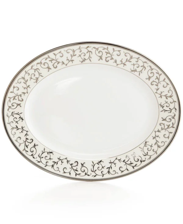 Lenox Opal Innocence Silver Oval Platter