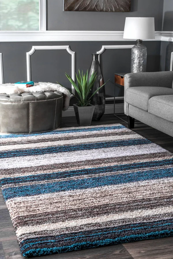 nuLOOM Hand-Tufted Classie Shag Area Rug - Soft Sky