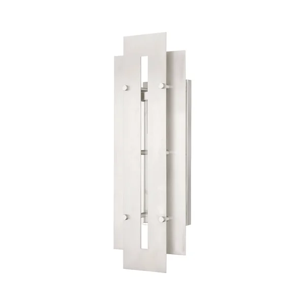 Livex Lighting Utrecht 1 Light Brushed Nickel Outdoor Wall Lantern - 21773-91