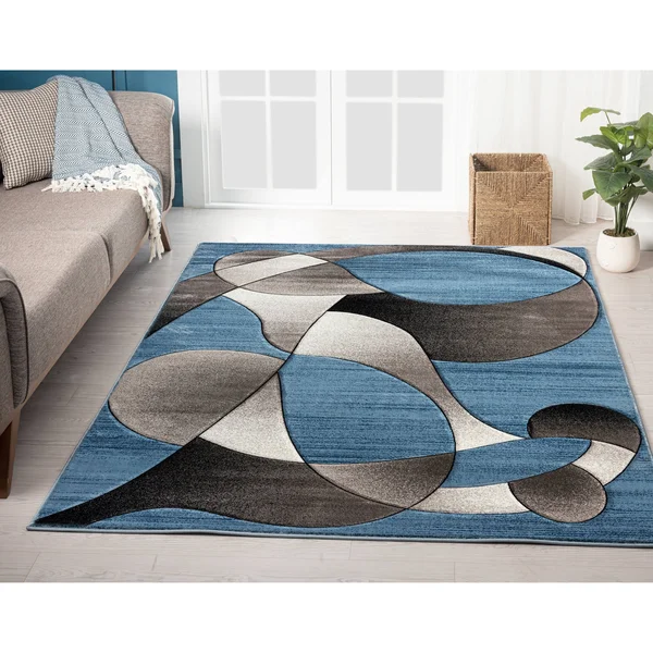 Rhodes Collection Abstract Designed Area Rug - 2'8'' x 8'1'' - Lilac