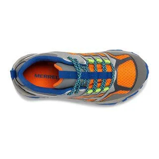 Merrell Kid's Moab FST Low Waterproof Shoes, Size: 2.5, Grey/Silver/Orange