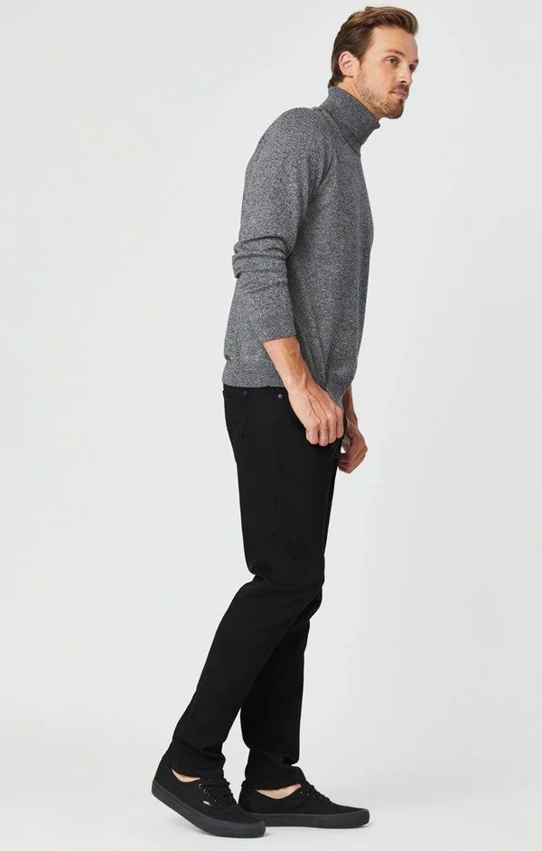 Mavi Men's Jake Slim Leg Jeans in Double Black Supermove