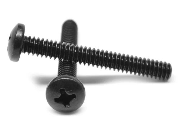 #10-24 x 7/8 Coarse Thread Machine Screw Phillips Pan Head Low Carbon Steel Black Oxide
