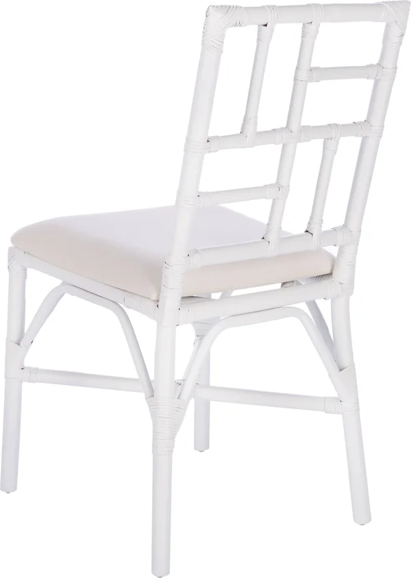 Safavieh Christine Glam Accent Chair w/Cushion, White, Set of 2