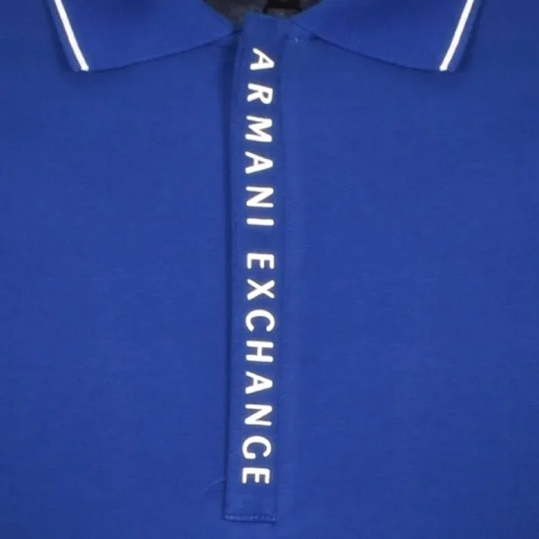 Armani Exchange Short Sleeved Polo T Shirt - Blue - Polo Shirts