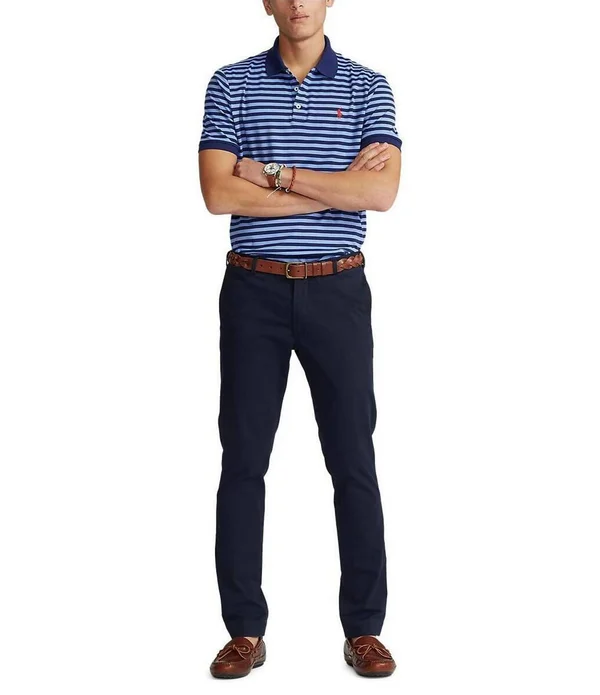 Polo Ralph Lauren Men's Classic Fit Soft Cotton Polo Shirt - Carmel Pink/White - L