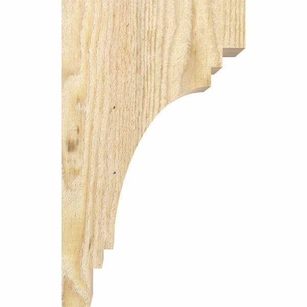 Ekena Millwork COR06X08X16PEC00RDF 6x22W x 8x22D x 16x22H Pescadero Rough Sawn Corbel - Douglas Fir