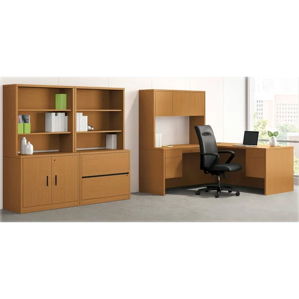 HON 10500 Series 3/4-Height Pedestal Desk 66 x 30 x 29-1/2 Harvest