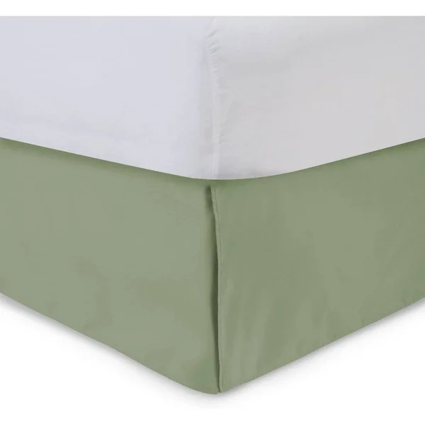 Harmony Lane Tailored Bed Skirt Sage Twin XL 14 inch Drop, Size: 14 Drop, Green