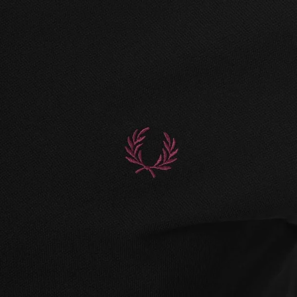 Fred Perry Twin Tipped Polo T Shirt - Black - Polo Shirts
