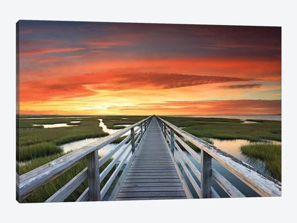 Katherine Gendreau Paintings on Canvas Art - Greys Beach Sunset Print ( scenic & landscapes > Nature > marshes &
