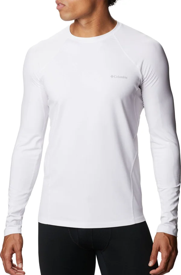 Columbia Men's Midweight Stretch Base Layer Long Sleeve Shirt - 3X, White