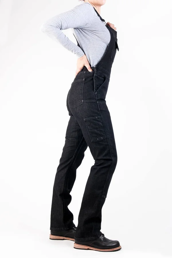 Dovetail Workwear Freshley Overall Black Denim