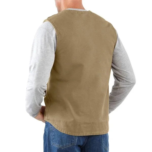 Carhartt Men's Sandstone Rugged Sherpa Lined Vest - Black, Medium