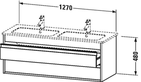 Duravit KT643204343 Vanity Unit Ketho - for Me by Starck